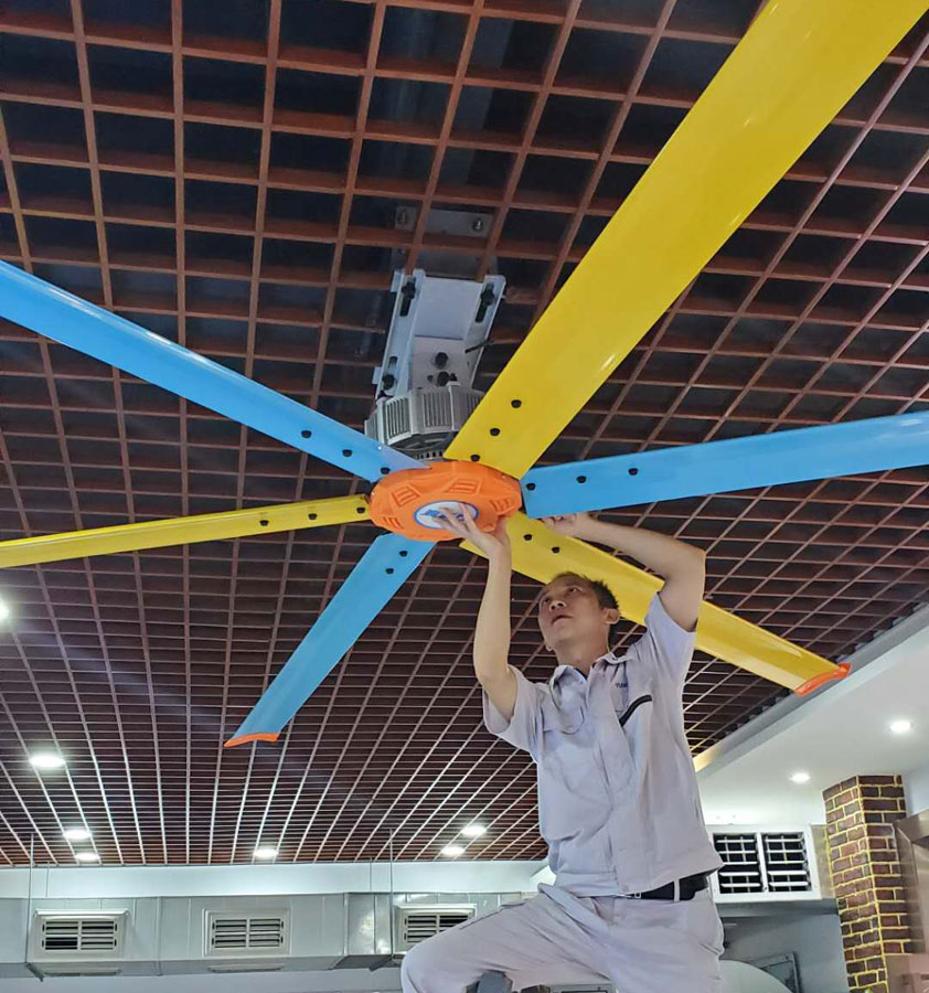 大型車間降溫通風(fēng)，永磁工業(yè)大風(fēng)扇低能耗免維護(hù)