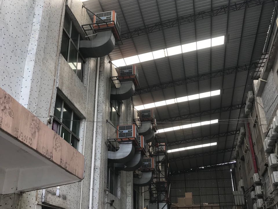 手袋廠針車(chē)車(chē)間環(huán)?？照{(diào)降溫工程